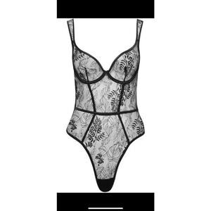 Bluebella Seraphim Embroidered Mesh Underwire Teddy Size 34C